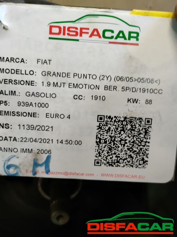 Cambio usato Fiat Grande Punto PUNTO EVO ALFA 159 2005, codice m32 – foto 11 di 14