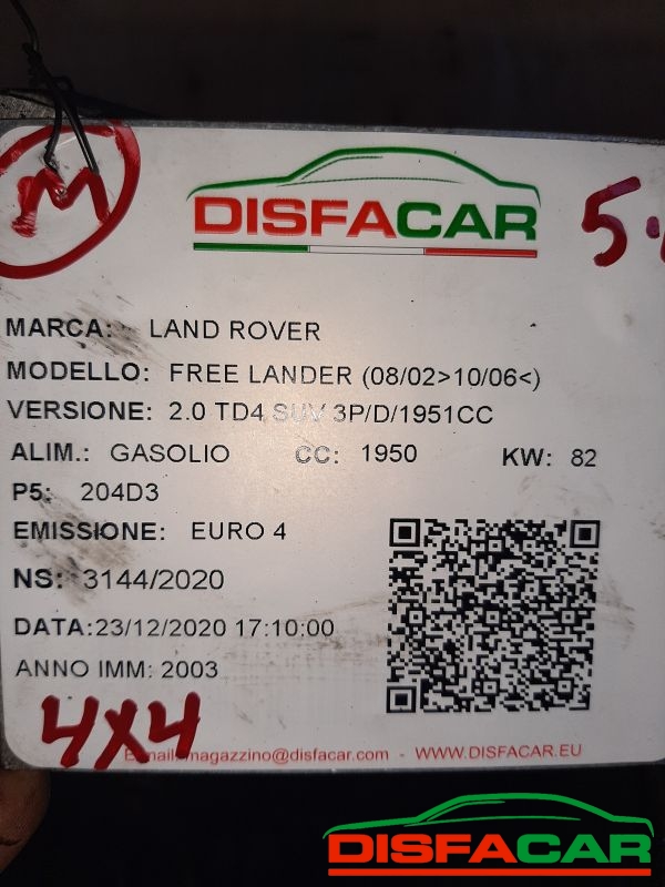 Cambio usato Land Rover Freelander 4x4 2002, codice 204D3 – foto 12 di 13