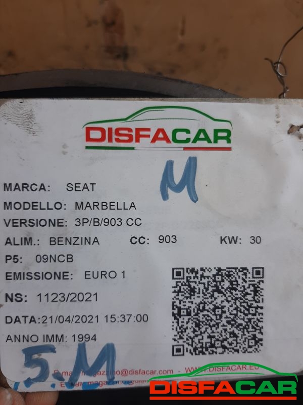 Cambio usato Seat Marbella 1994, codice 09NCB – foto 6 di 7