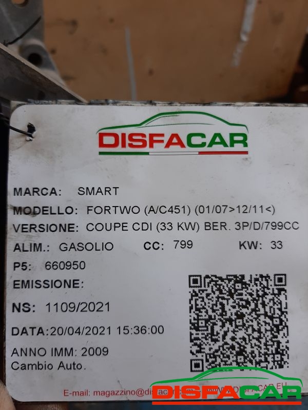 Cambio usato Smart ForTwo (A/C451) ROBOTIZZATO 2007, codice a4513700101 – foto 10 di 11
