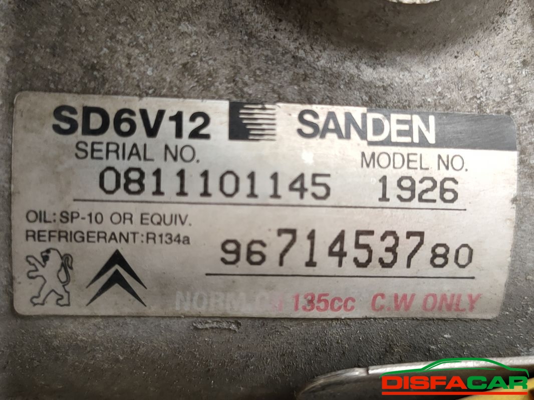 Compressore clima usato Peugeot 206 C2, C3, BERLINGO, XSARA, XSARA PICASSO, 1007, 206+, 207, BIPPER 1996… – foto 3 di 10