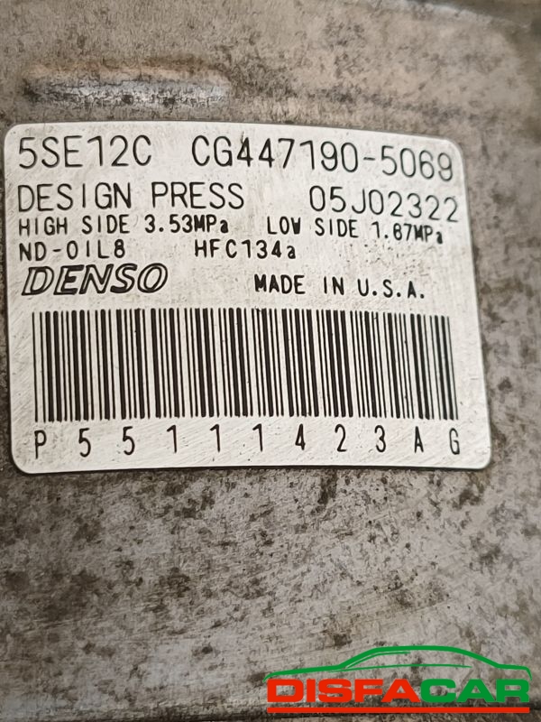 Compressore clima usato Jeep Compass 2006, codice 447190-5069 – foto 3 di 10
