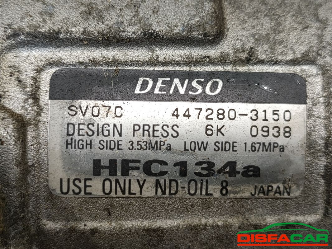 Compressore clima usato Daihatsu Sirion 2A SERIE - SUBARU JUSTY 4A 2005, codice 447280-3150 – foto 3 di 10