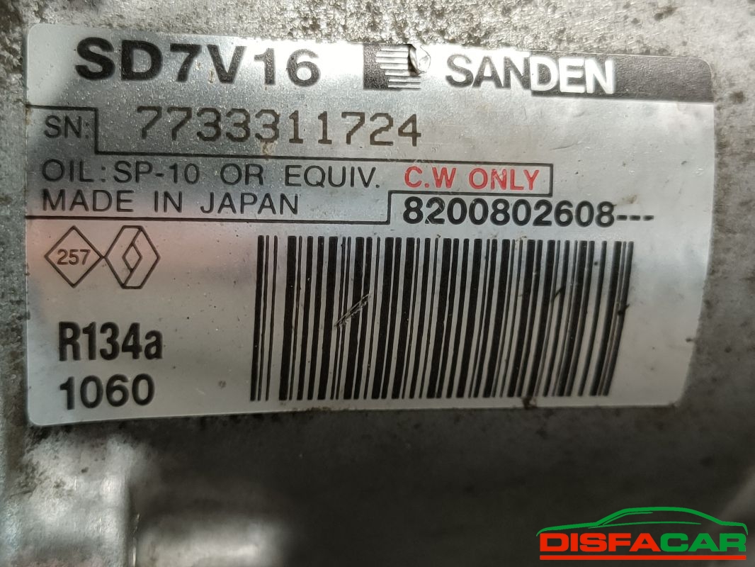 Compressore clima usato Dacia Logan DUSTER, SANDERO, QASHQAI 2004, codice 1060 – foto 3 di 10
