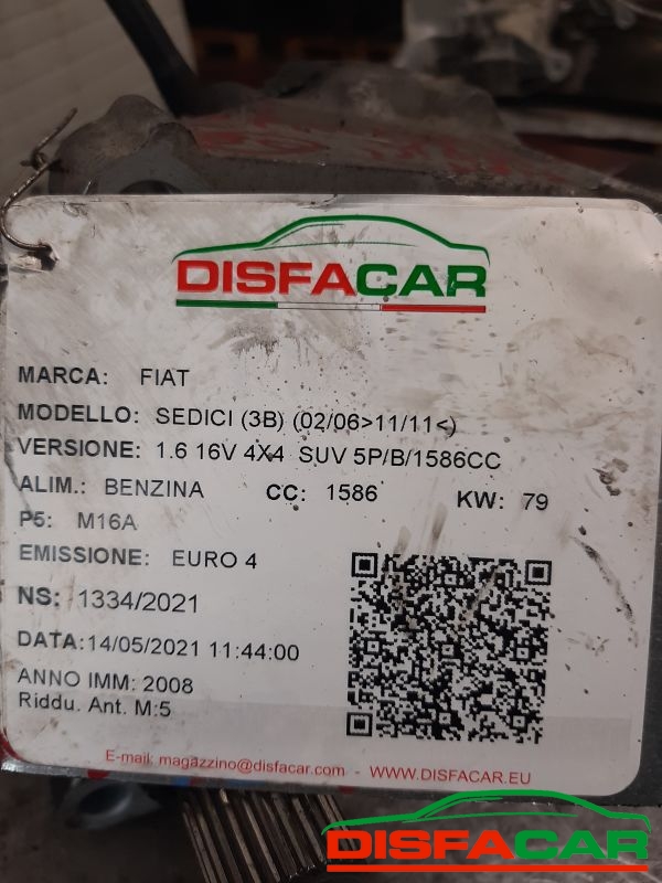 Assale anteriore con differenziale 4x4 usato Fiat Sedici Solo DIFFERENZIALE 2006, codice M16A – foto 6 di 6