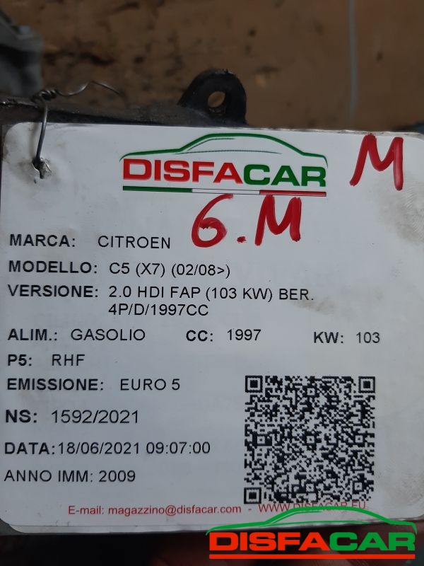Cambio usato Citroën C5 2008, codice 20mb25 – foto 11 di 12