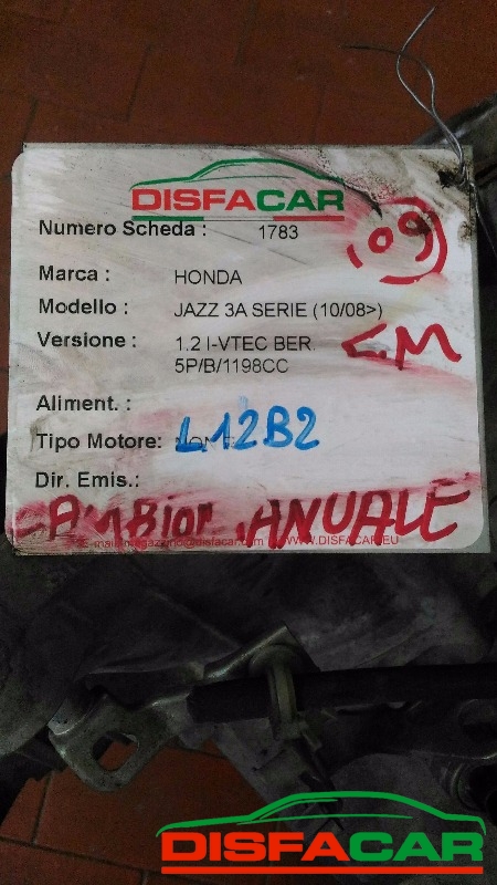 Cambio usato Honda Jazz 3A SERIE 2 SERIE 2008, codice L12B2 – foto 9 di 10