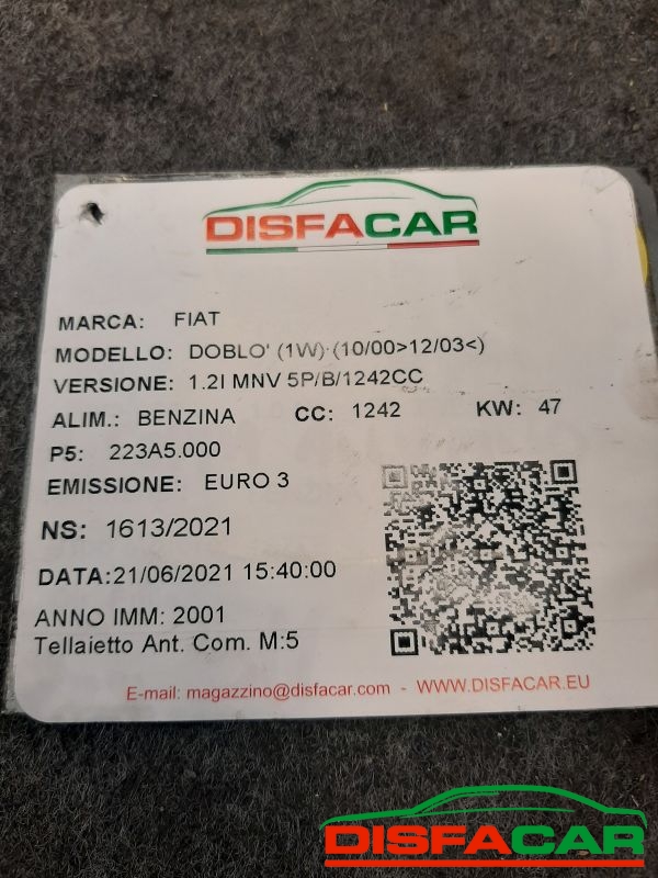 Telaietto anteriore usato Fiat Doblo 2000, codice 223A5.000 – foto 9 di 9