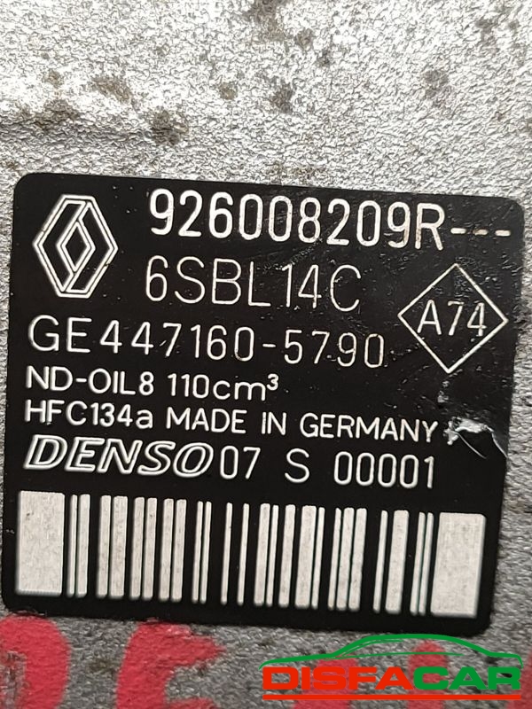 Compressore clima usato Renault Scenic 3A SERIE 2008, codice 447160-5790 – foto 3 di 10