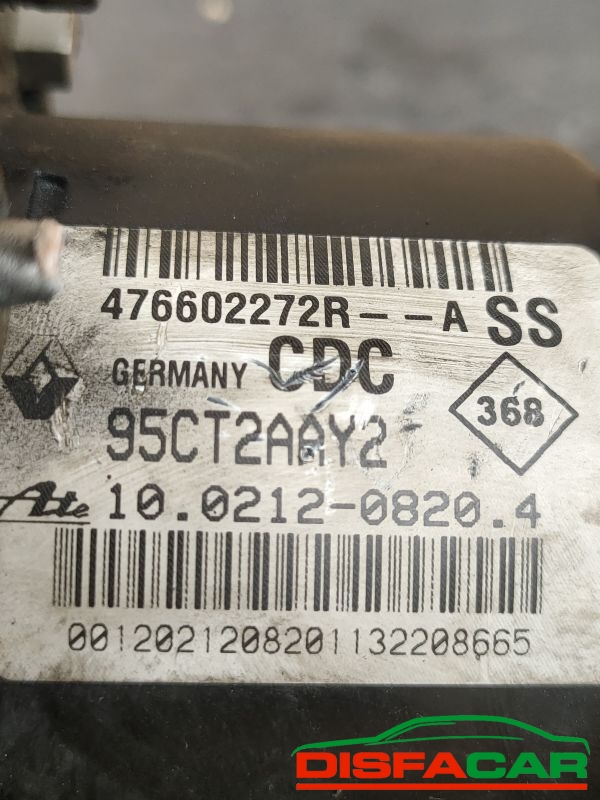 Centralina ABS usata Renault Scenic 3A SERIE 2009, codice 10.0212-0820.4 – foto 3 di 9