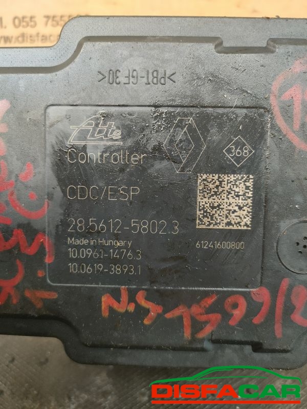 Centralina ABS usata Renault Scenic 3A SERIE 2009, codice 10.0212-0820.4 – foto 9 di 9