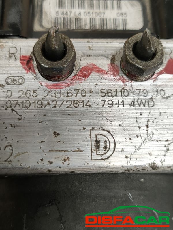 Centralina ABS usata Fiat Sedici 4X4 2006, codice 0265231670 – foto 3 di 8