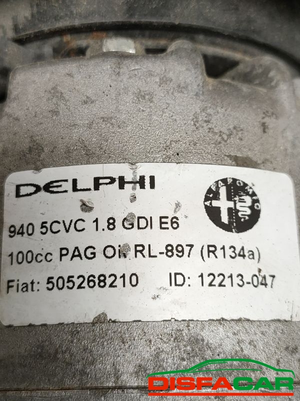 Compressore clima usato Alfa Romeo Giulietta 2015, codice 505268210 – foto 3 di 11