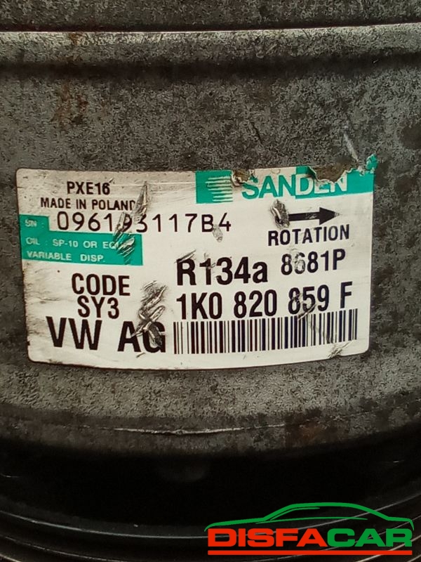 Compressore clima usato Volkswagen Passat GOLF 2003, codice 8681p – foto 3 di 10
