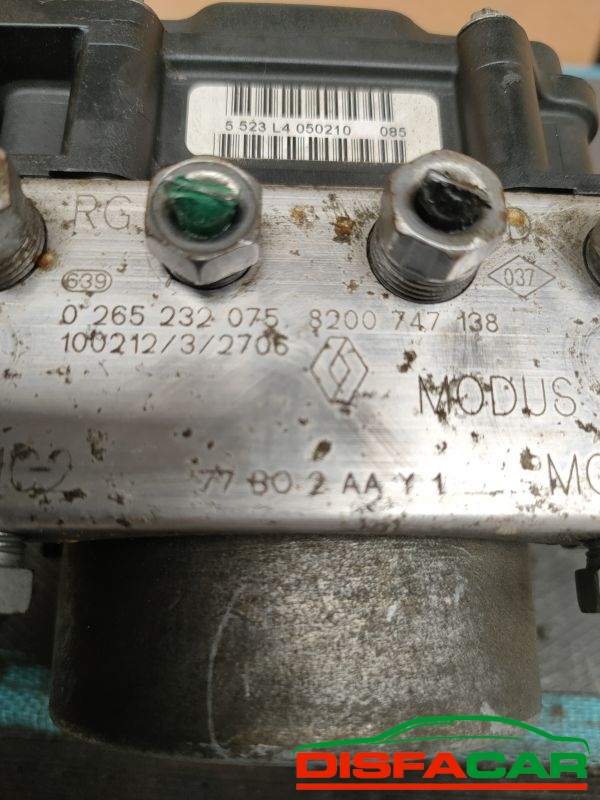 Centralina ABS usata Renault Modus 2A SERIE 2008, codice 0265232075 – foto 3 di 8