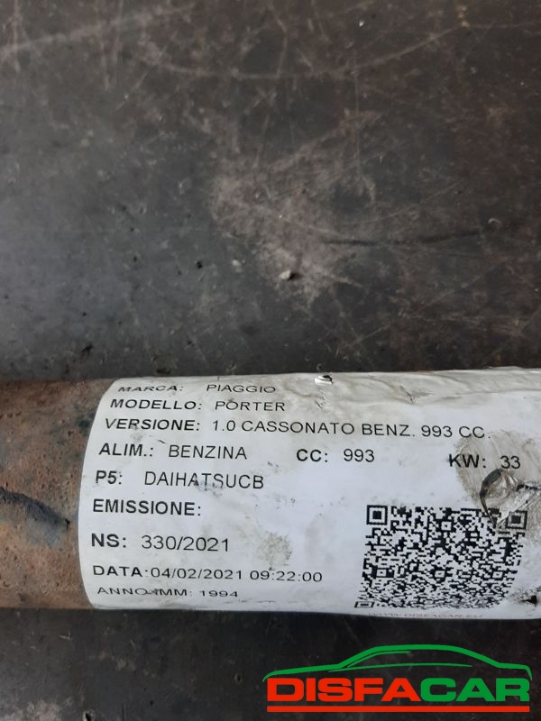 Albero di trasmissione usato Piaggio Porter 1994 – foto 8 di 8
