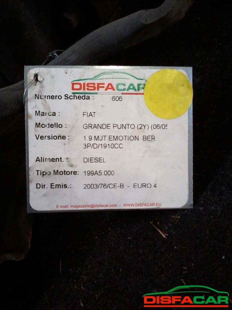 Telaietto anteriore usato Fiat Grande Punto 2003, codice 199A5.000 – foto 7 di 9
