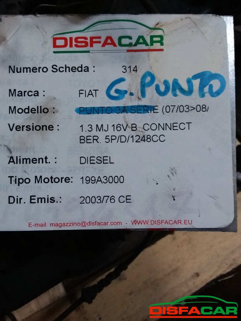 Telaietto anteriore usato Fiat Grande Punto 2003, codice 199A5.000 – foto 9 di 9