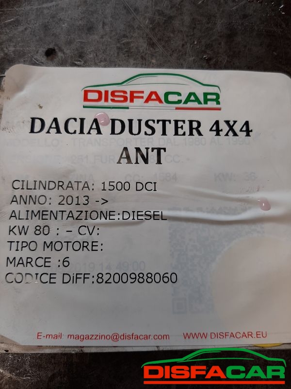 Assale anteriore con differenziale 4x4 usato Dacia Duster 4x4 solo differenziale anteriore 2013, codice… – foto 7 di 7