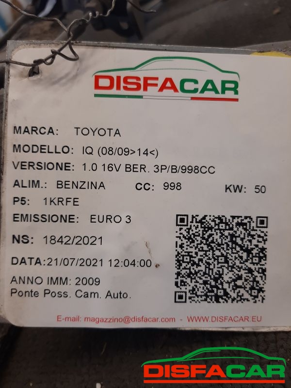 Assale posteriore usato Toyota IQ 2009, codice 1KRFE – foto 8 di 8