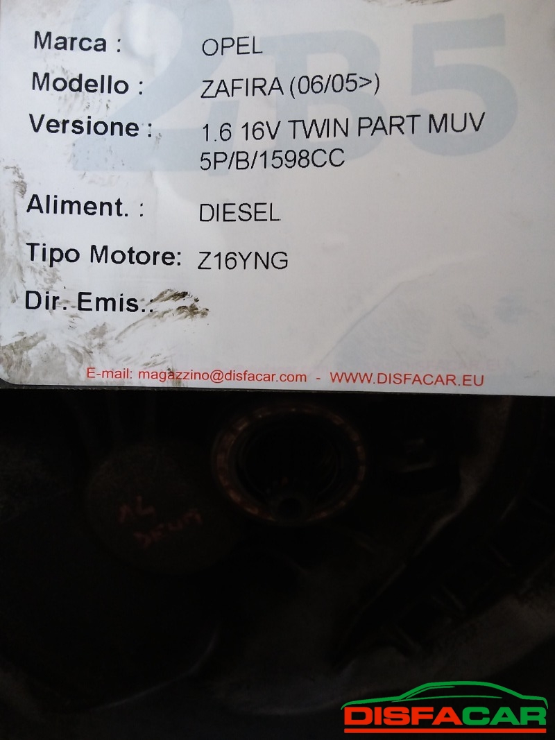 Cambio usato Opel Zafira B 2005, codice Z16YNG – foto 10 di 12
