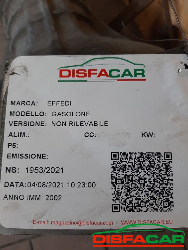 Cambio usato EFFEDI GASOLONE 2.5 ( SUPPORTO CAMBIO VENDUTI) 2002, codice D4BB – foto 8 di 9