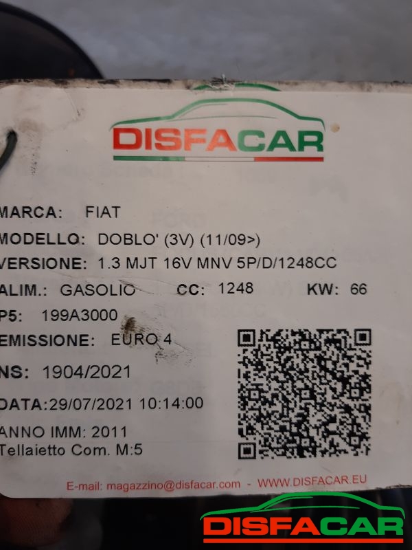 Telaietto anteriore usato Fiat Doblo 2009, codice 199A3000 – foto 10 di 10
