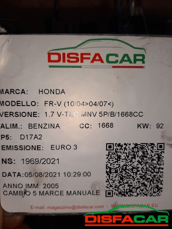 Cambio usato Honda FR-V 2004, codice D17A2 – foto 9 di 10