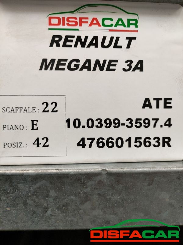 Centralina abs Renault Megane 2008