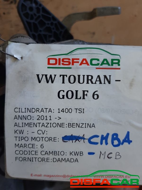 Cambio usato Volkswagen Touran GOLF 6 2011, codice kwb – foto 9 di 10