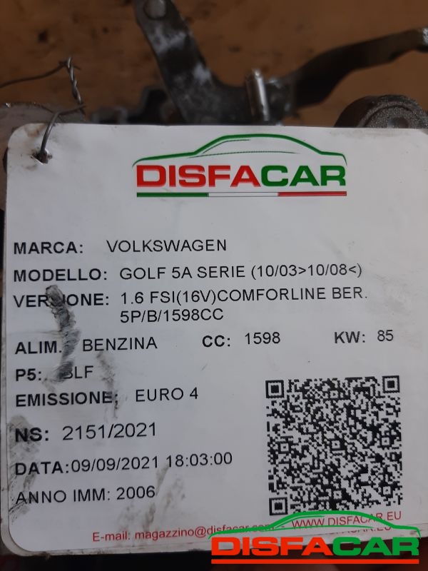 Cambio usato Volkswagen Golf 5 serie (CULATTA ROTTA) 2003, codice hbm – foto 11 di 12