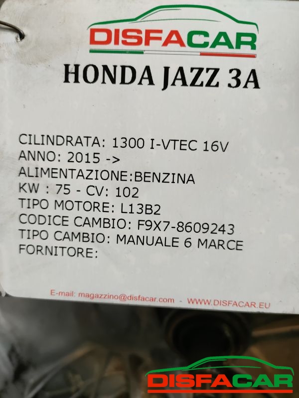 Cambio usato Honda Jazz 3A SERIE 2015, codice f9x7-8609243 – foto 10 di 11