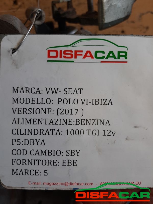 Cambio usato Volkswagen Polo 6 SEAT IBIZA 2017, codice sby – foto 9 di 10