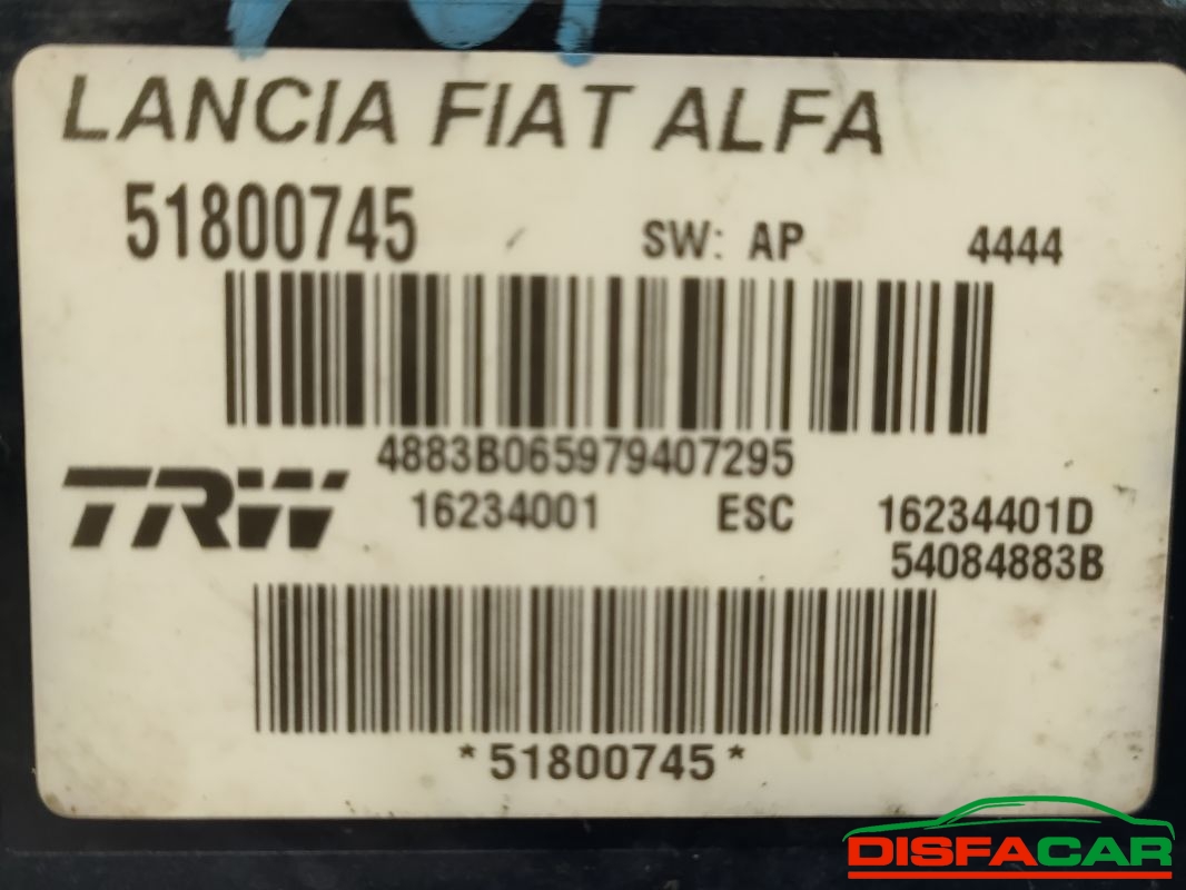 Centralina ABS usata Alfa Romeo Alfa 159 (X3/X9) 2005, codice 16234001 – foto 8 di 8