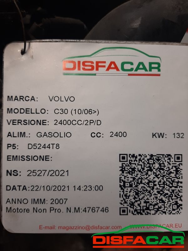 Motore usato Volvo C30 2012, codice D5244T8 – foto 11 di 12