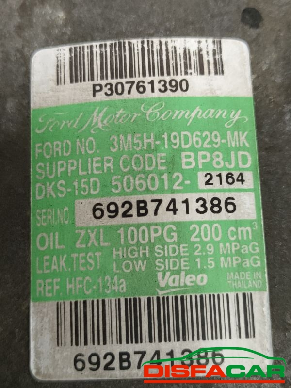 Compressore clima usato Volvo C30 2006, codice 506012-2164 – foto 3 di 10