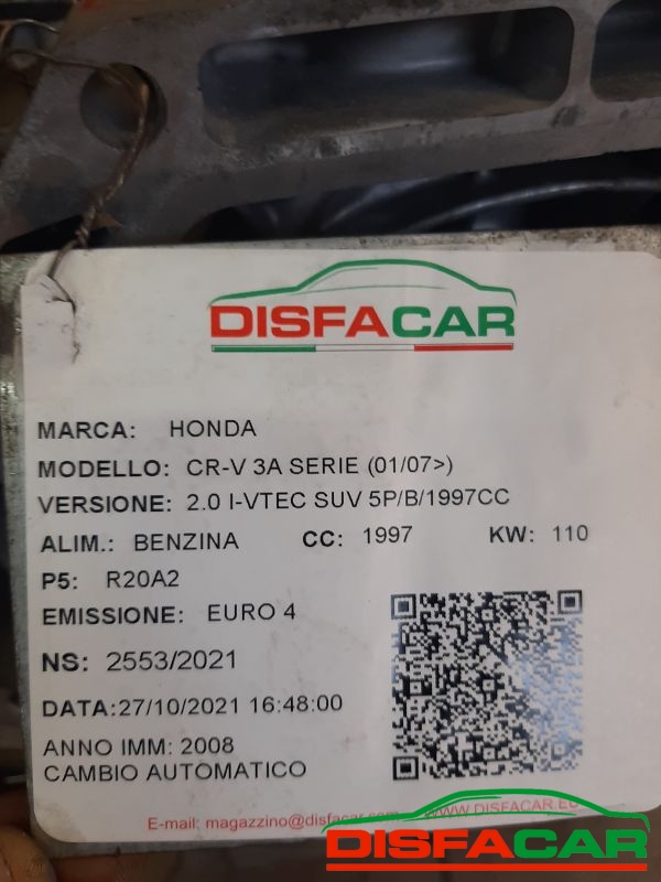 Cambio usato Honda CR-V 3ª serie AUTOMATICO 4x4 2007, codice mr4a – foto 16 di 17