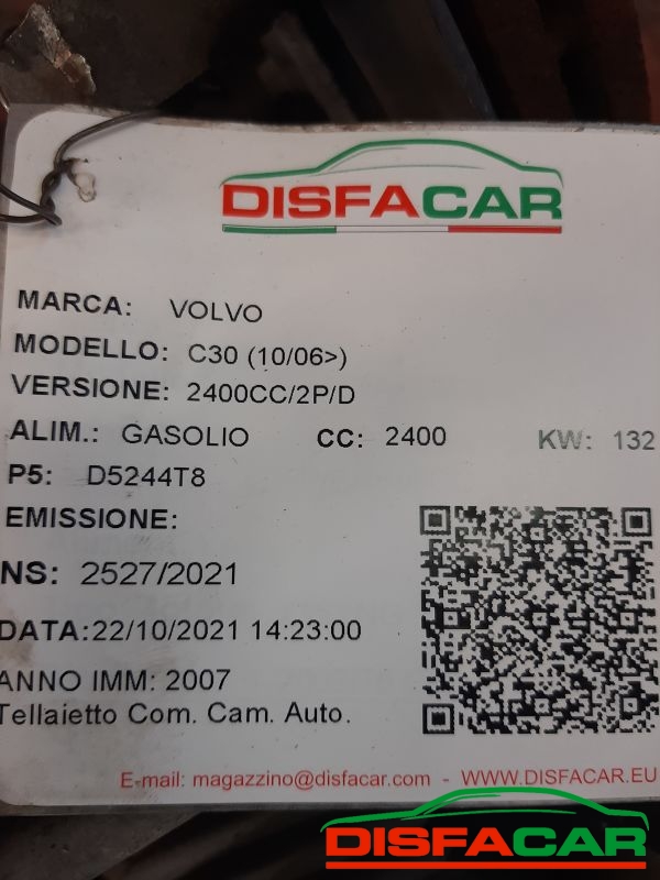 Telaietto anteriore usato Volvo C30 2006, codice D5244T – foto 14 di 14