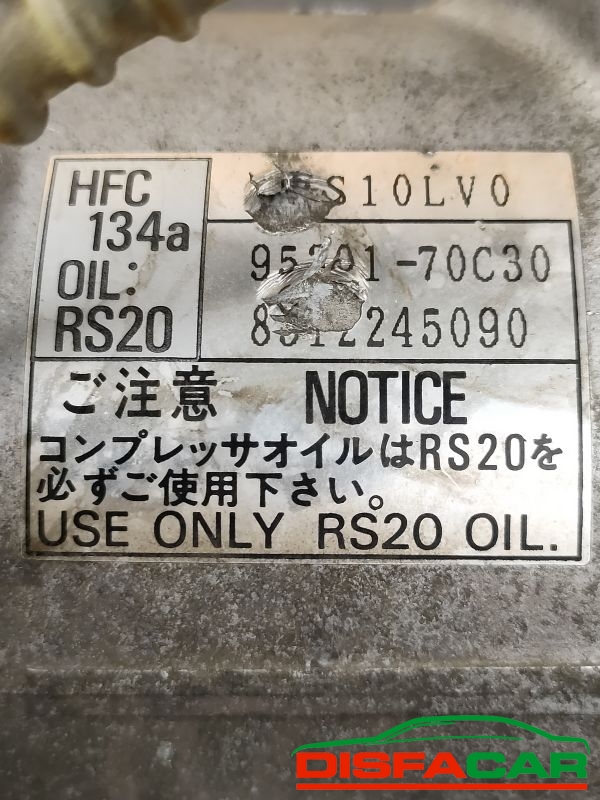 Compressore clima usato Suzuki Wagon R+ 1997, codice ss10lv0 – foto 3 di 10