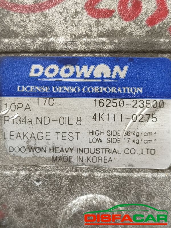 Compressore clima usato Kia Sorento 1A SERIE 4x4 2002, codice 16250-23500 – foto 3 di 10