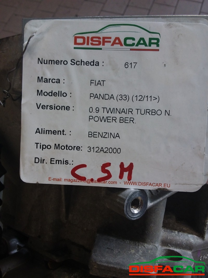 Cambio usato Fiat New Panda METANO TWINAIR 2012, codice 312A2000 – foto 9 di 11