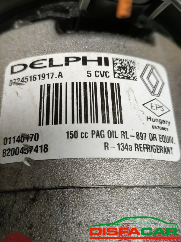 Compressore clima usato Renault Scenic 2A SERIE 2003, codice 01140170 – foto 3 di 10