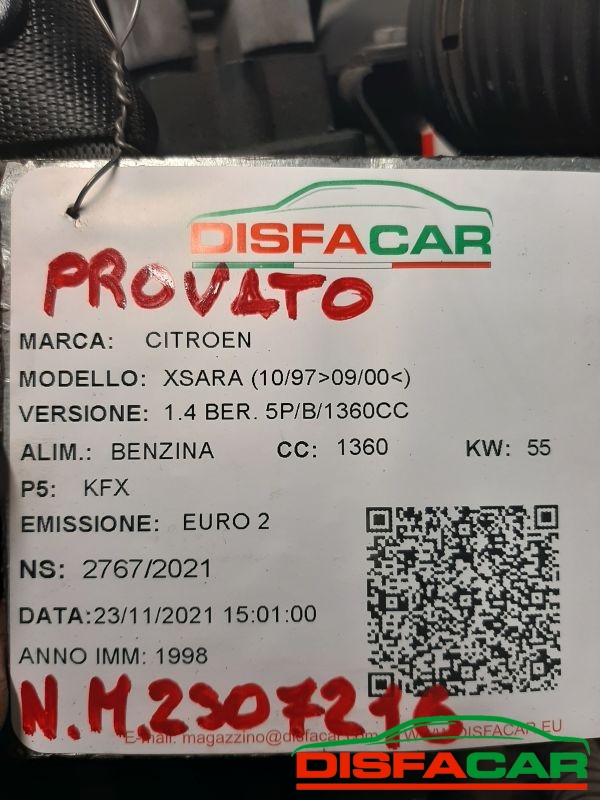 Motore usato Citroën Xsara 1997, codice KFX – foto 7 di 8