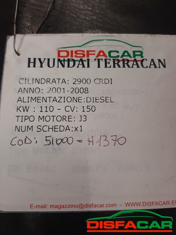 Differenziale posteriore usato Hyundai Terracan 4x4 2001, codice 51000-h1370 – foto 8 di 8