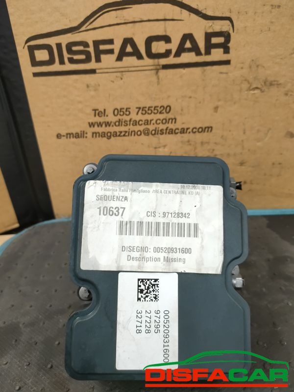 Centralina ABS usata Fiat Panda 3A SERIE NEW PANDA 2011, codice 0265290844 – foto 12 di 12