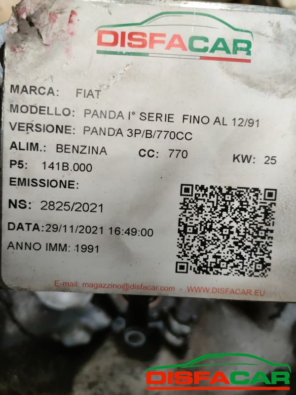 Cambio usato Fiat Panda 1A SERIE NO FIRE, codice 141B.000 – foto 11 di 11