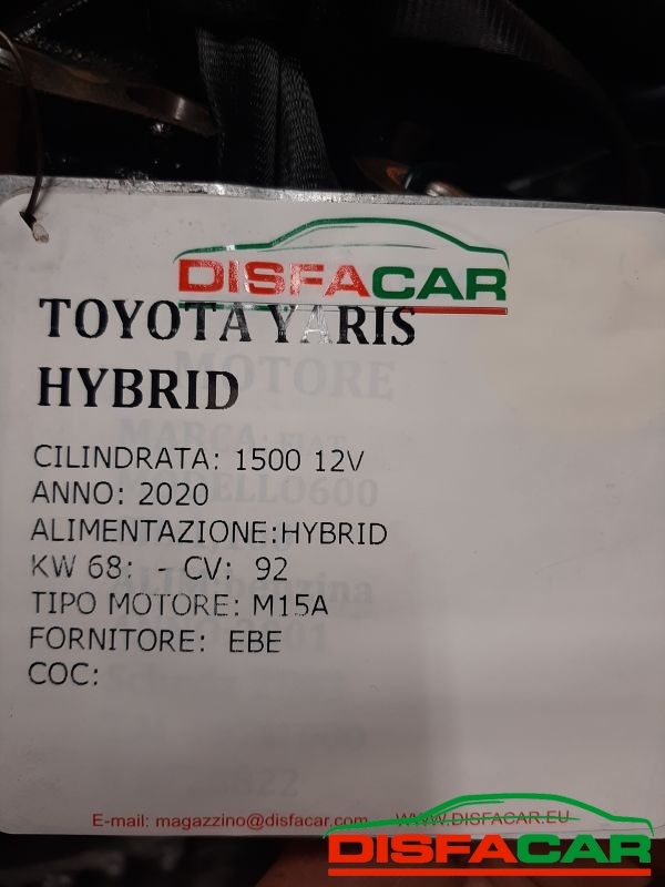 Motore usato Toyota Yaris HYBRID 2020, codice M15A – foto 14 di 14