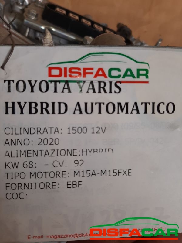 Cambio usato Toyota Yaris HYBRID AUTOMATICO 2020, codice 1h0120 – foto 12 di 13