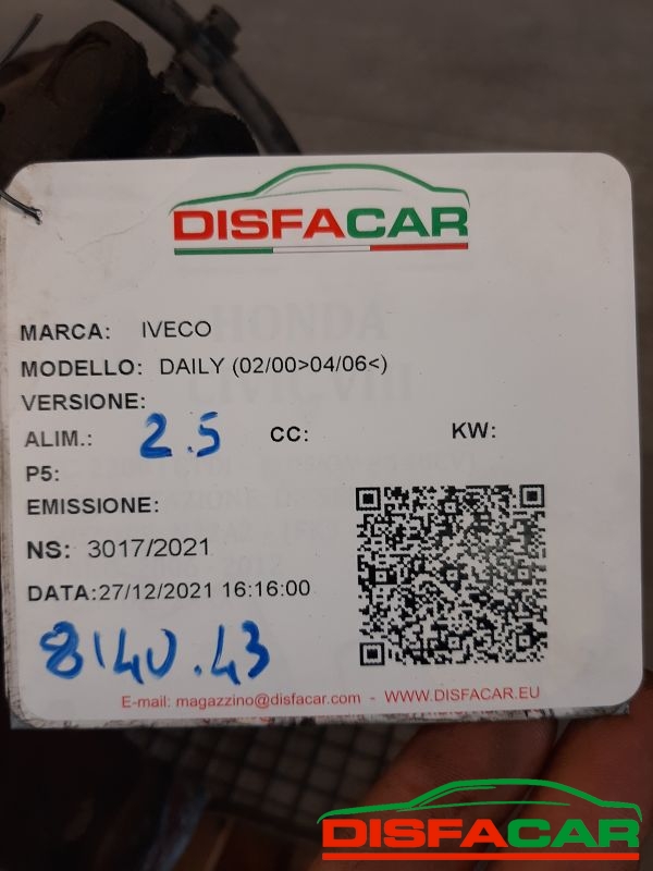 Telaietto anteriore usato Iveco DAILY Gemellare 2000, codice 8140.43 – foto 11 di 11