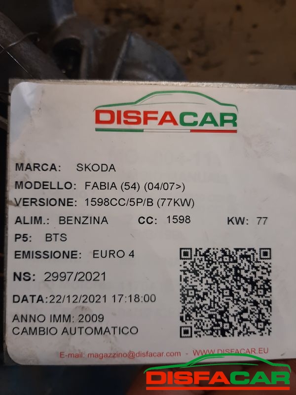 Cambio usato Skoda Fabia AUTOMATICO 2007, codice kgg – foto 12 di 13